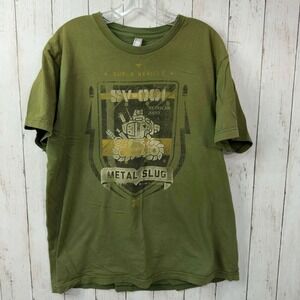 American Apparel Men's Green Metal Slug SV-001 Graphic T-Shirt Size XL‎